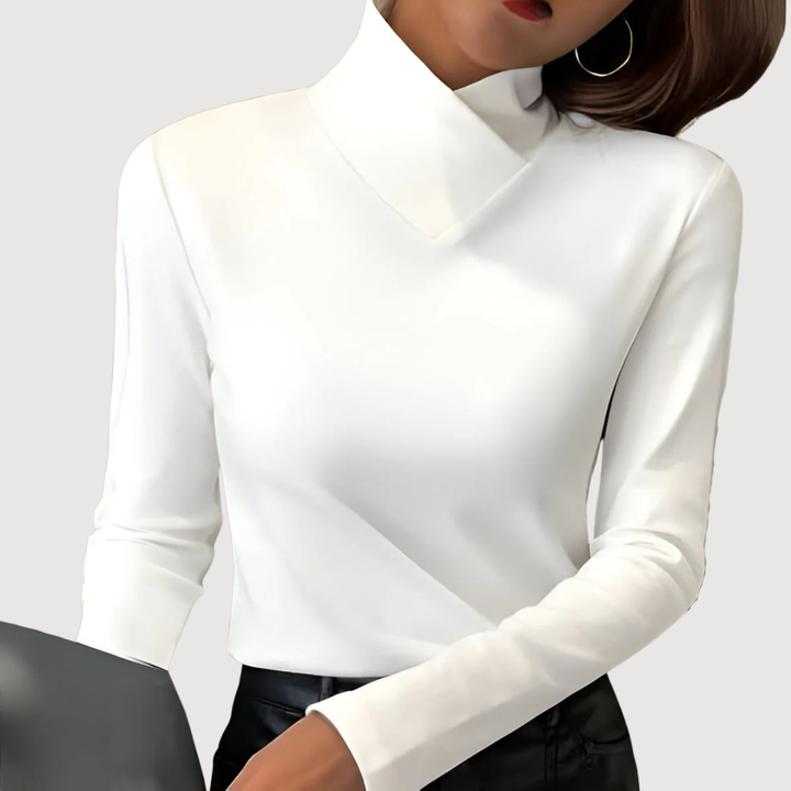 MIRAH – TOP CON COLLAR ELEGANTE