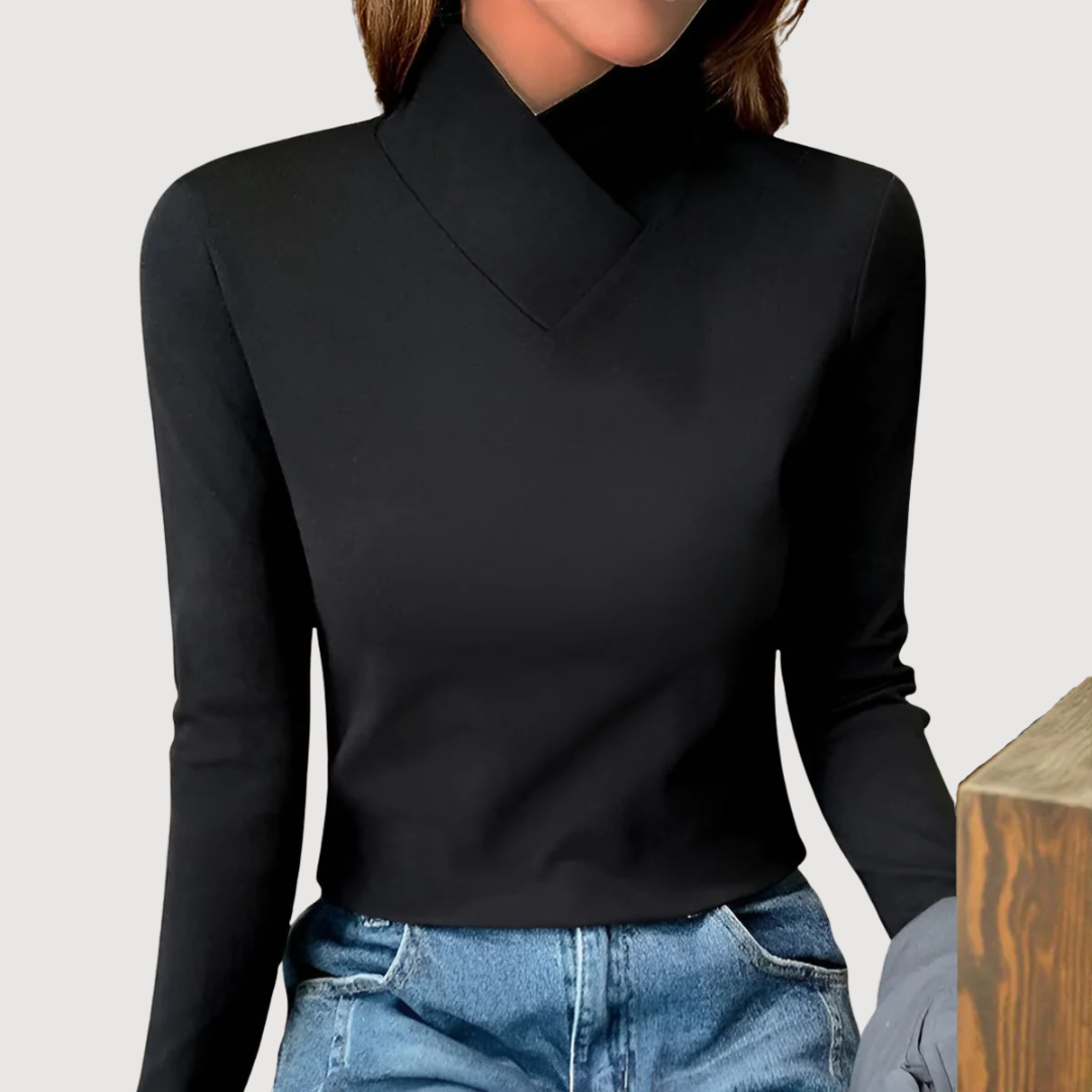 MIRAH – TOP CON COLLAR ELEGANTE