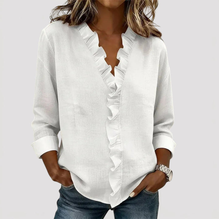 CRISTINE – BLUSA CON VOLANTES