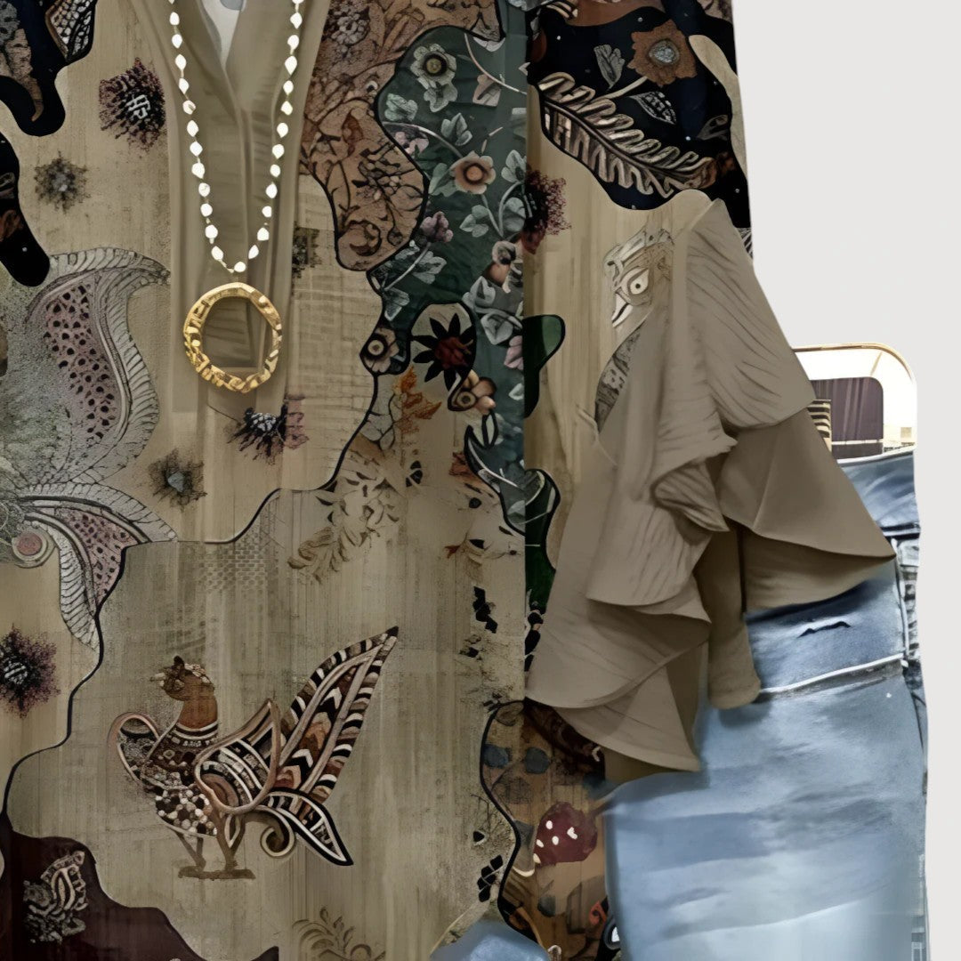 ALIANE – BLUSA BOHO CON VOLANTES