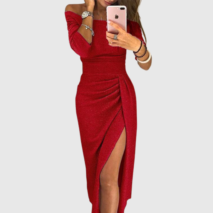 Stella™ Vestido maxi con cuello halter - Elegancia sin esfuerzo