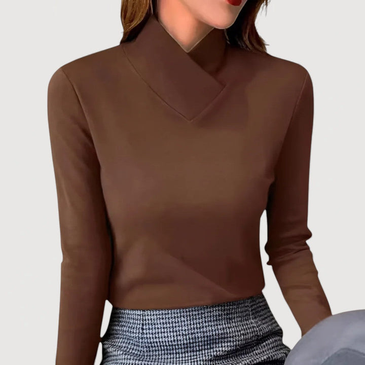 MIRAH – TOP CON COLLAR ELEGANTE