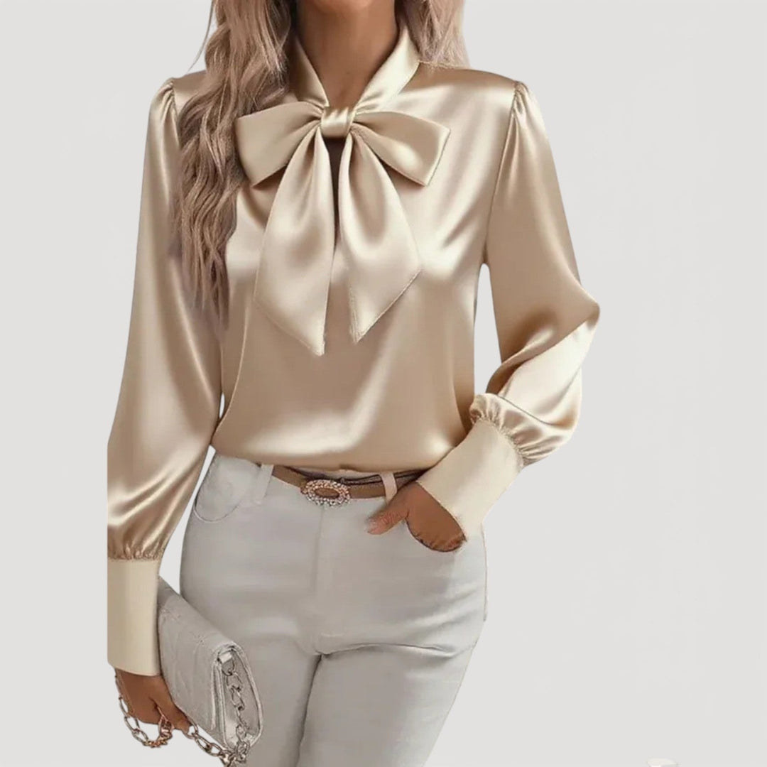 JENELLE – BLUSA CON LAZO