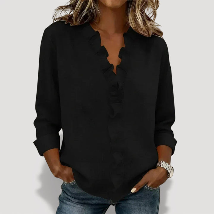 CRISTINE – BLUSA CON VOLANTES