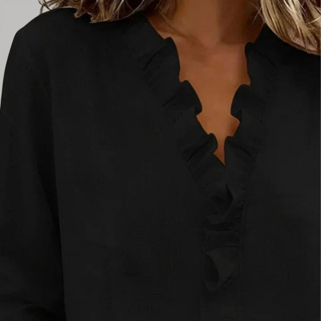 CRISTINE – BLUSA CON VOLANTES