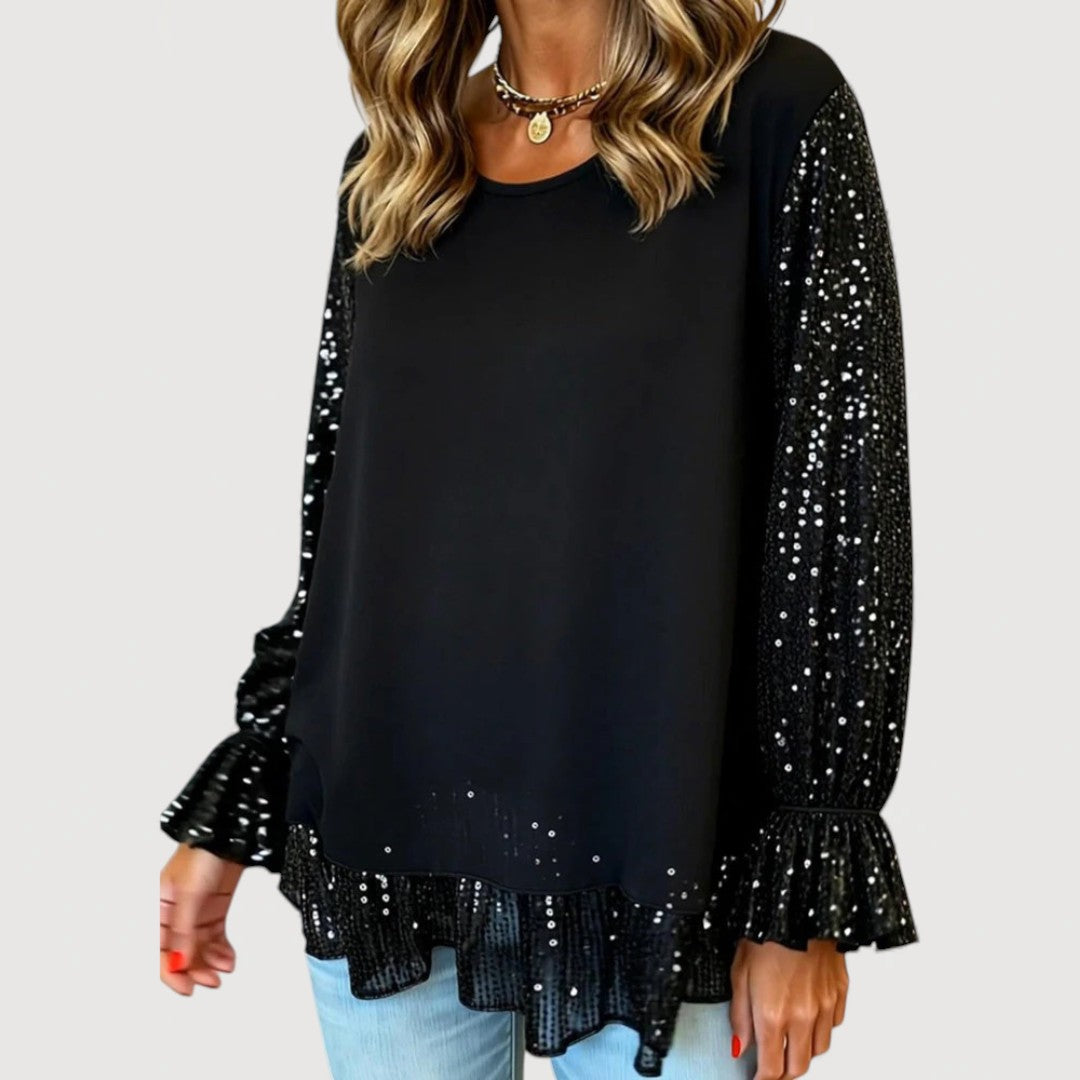 LUCINDA – BLUSA ELEGANTE DE LENTEJUELAS
