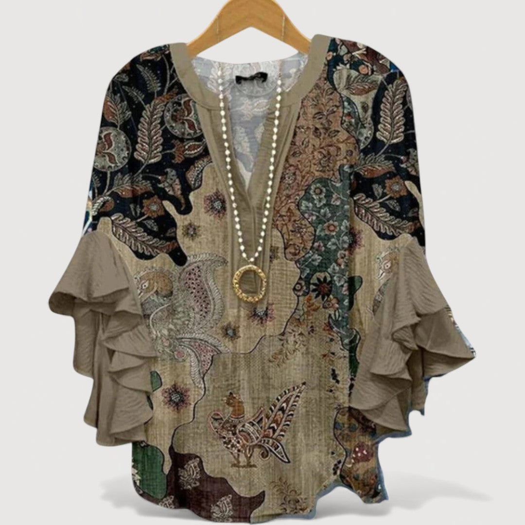 ALIANE – BLUSA BOHO CON VOLANTES