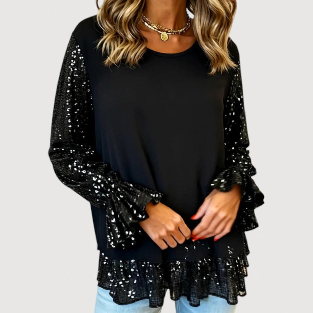 LUCINDA – BLUSA ELEGANTE DE LENTEJUELAS