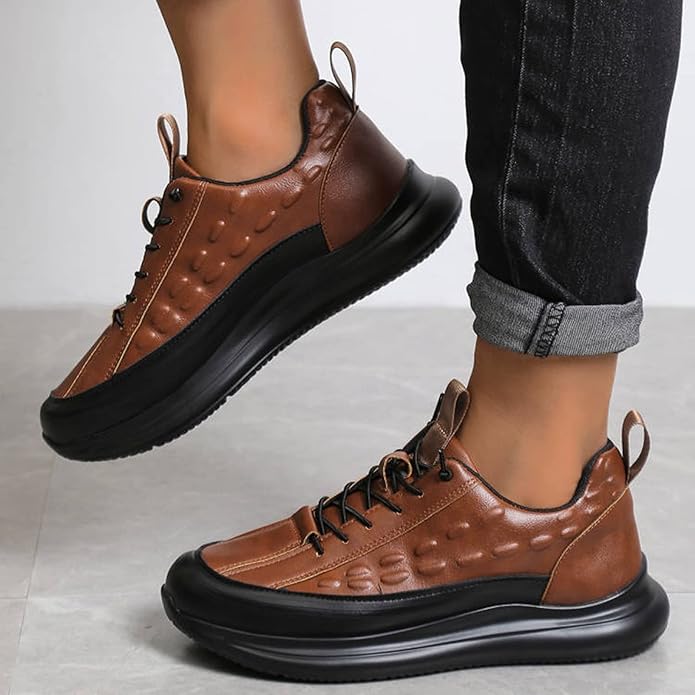 Zapatos casuales para hombre de cuero de vaca con cojín de aire