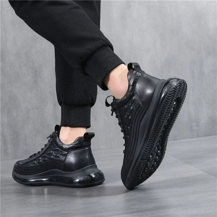 Zapatos casuales para hombre de cuero de vaca con cojín de aire