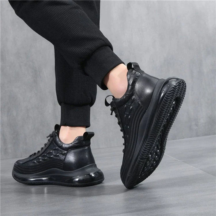 Zapatos casuales para hombre de cuero de vaca con cojín de aire