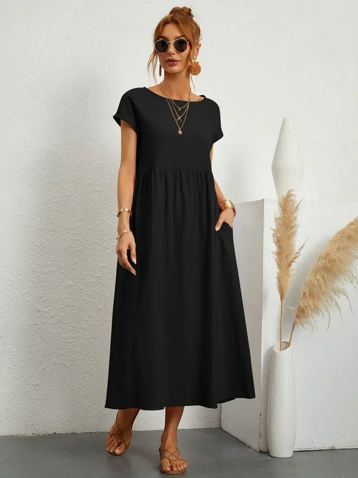 Gabrielle™ — Vestido midi fluido, elegancia atemporal
