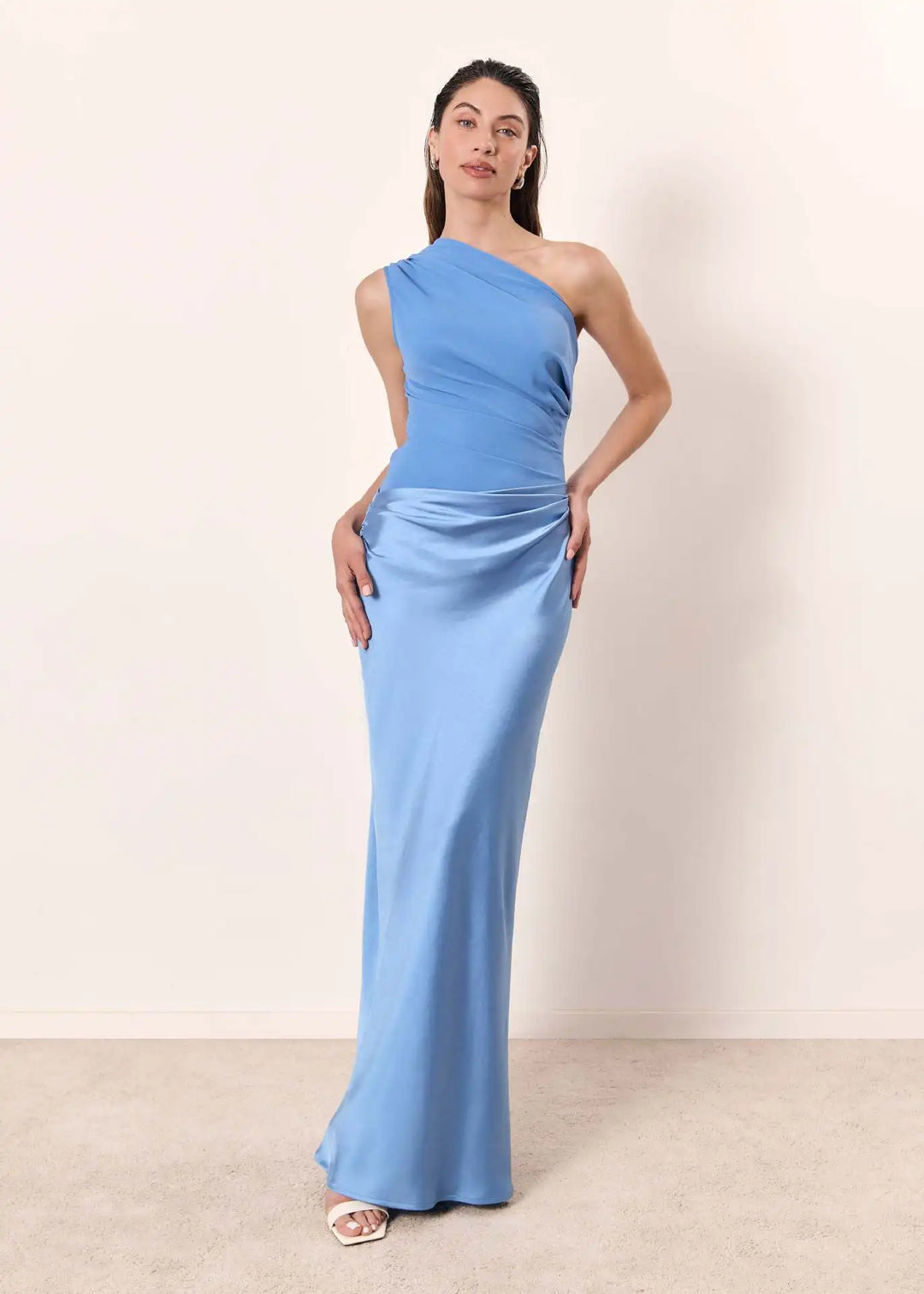 Luna™ | Vestido Maxi de Satén con apertura – Elegancia para la noche