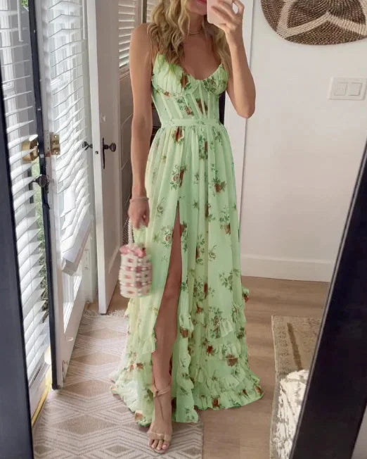 Scarlett™ Vestido floral romántico - flores etéreas y silueta atemporal