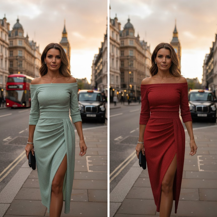 Stella™ Vestido maxi con cuello halter - Elegancia sin esfuerzo