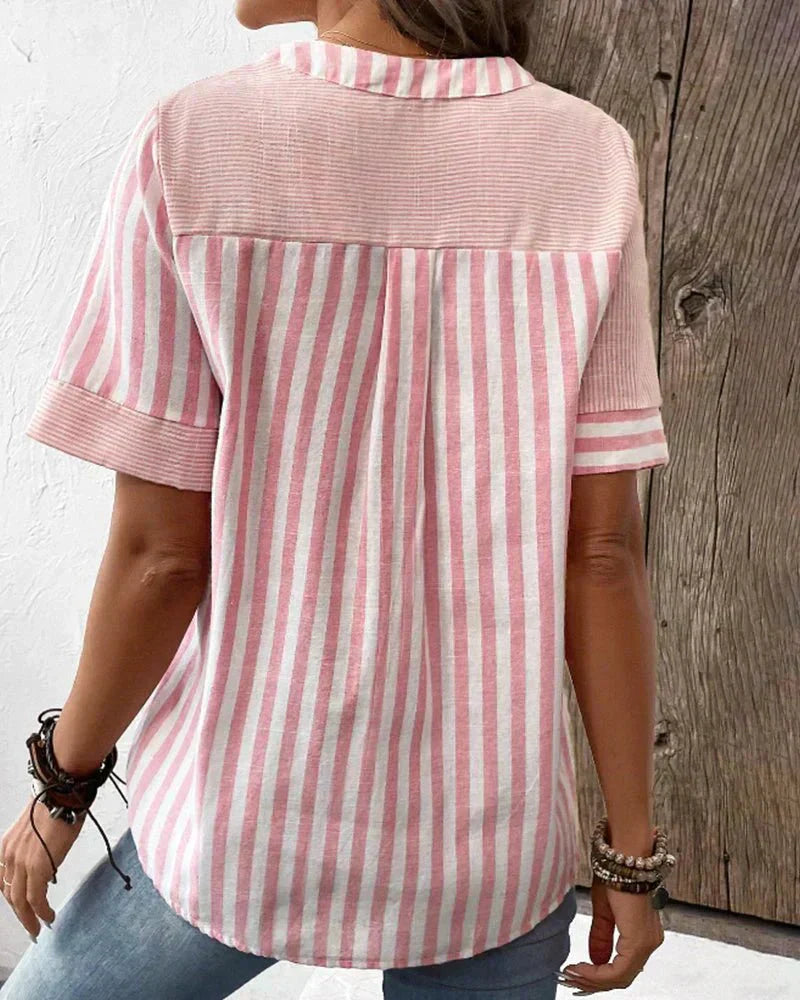 Lila | Blusa Rayada Suave